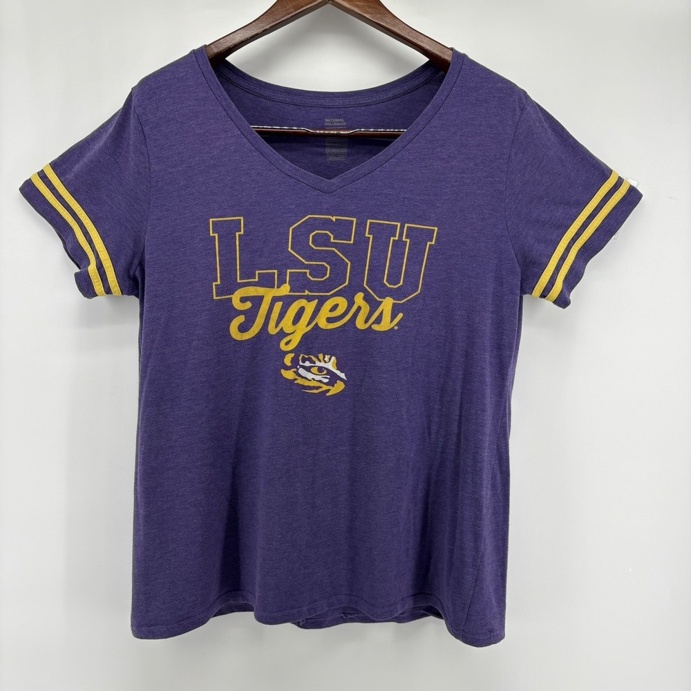 National Collegian‎ LSU Tigers V-neck T-Shirt Women's Size X-Large